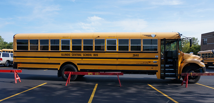 school bus maximum travel time illinois