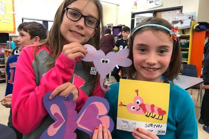 <p>Valentines made by GMS students for Operation Flashlight.</p>
