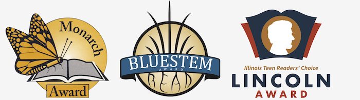 ISLMA Monarch, Bluestem, and Lincoln Book Award logos.