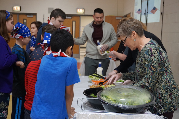 <p>The beginning of the RMS Thanksgiving Feast—salad!</p>

