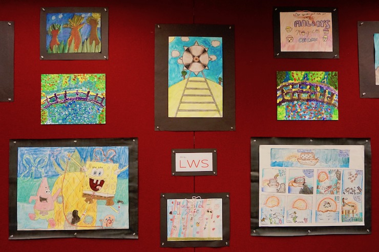 <p>The Board Room now features artwork from Louise White Elementary School students.</p>
