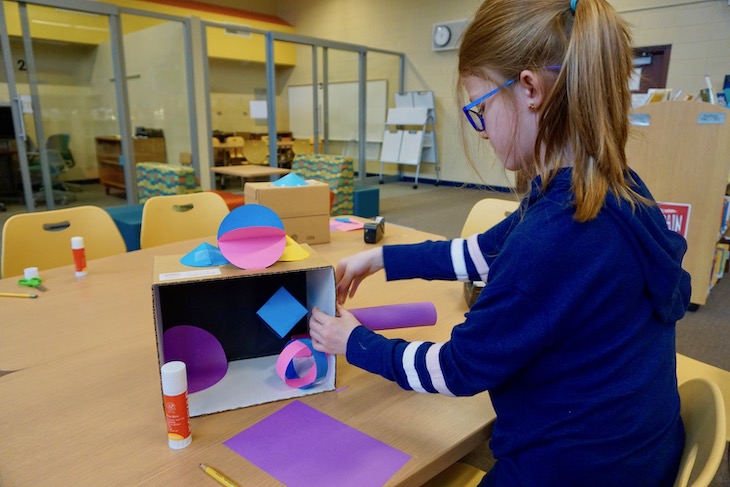 Students got really creative with their geoboxes and learned a lot about geometric shapes in the process.