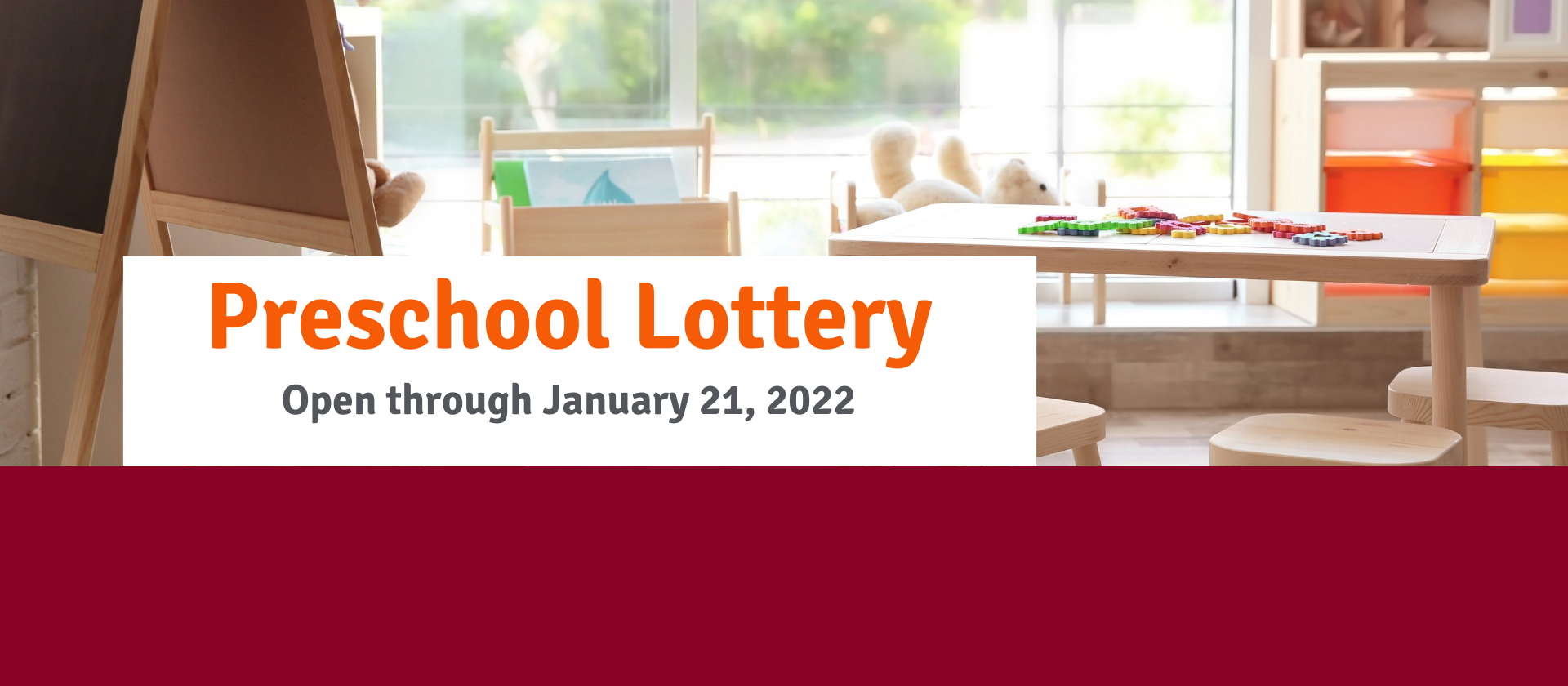 <h2>Preschool Lottery Info</h2>
<p class="p2"><span class="s1">Find out about our preschool program and enter your name.</span></p>
<p>&nbsp;</p>
<a href="https://ec.bps101.net/preschool-program/" class="button ">HERE</a>

