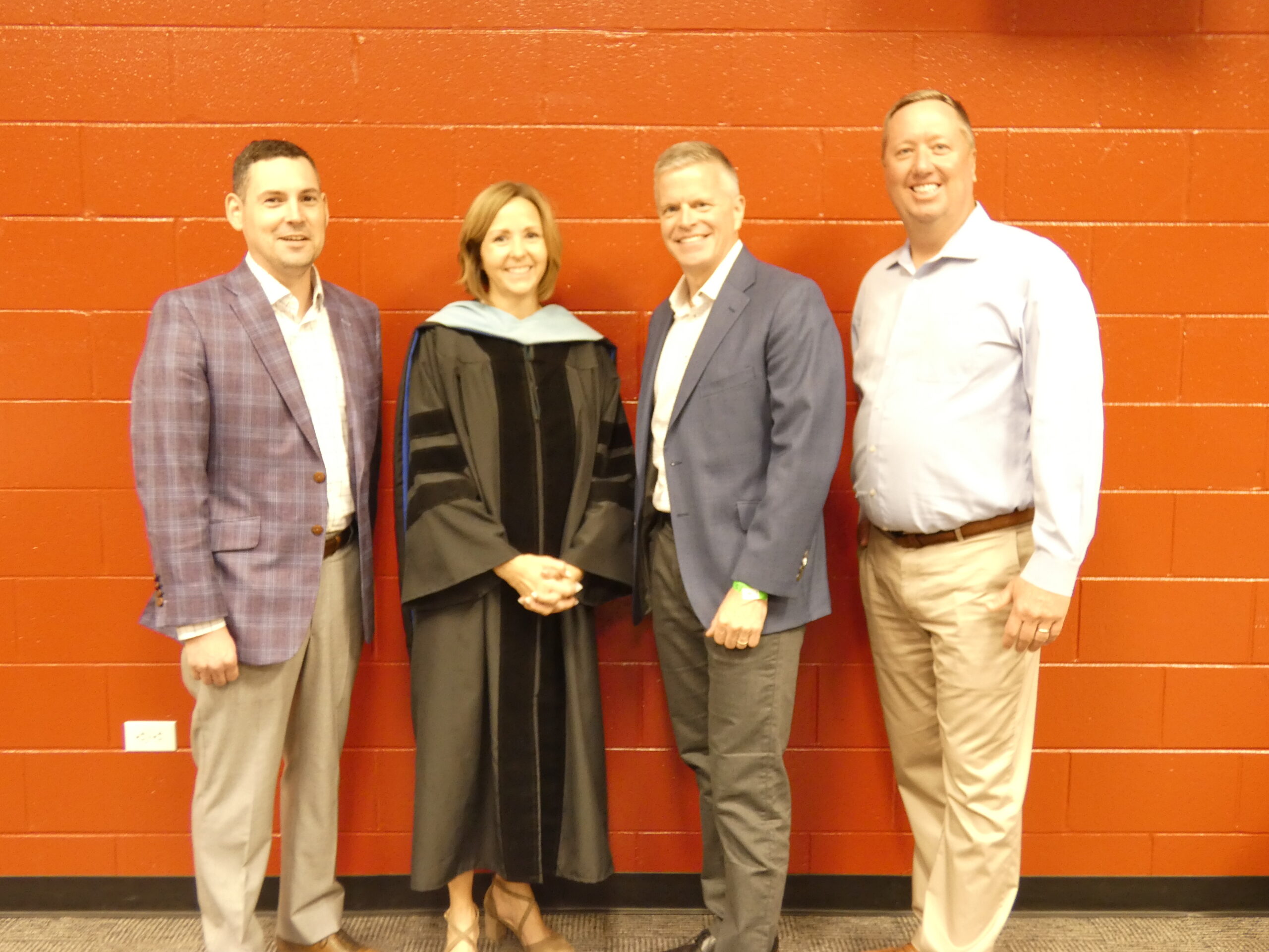 <p>Dr. Hichens with Senior Management Team</p>
