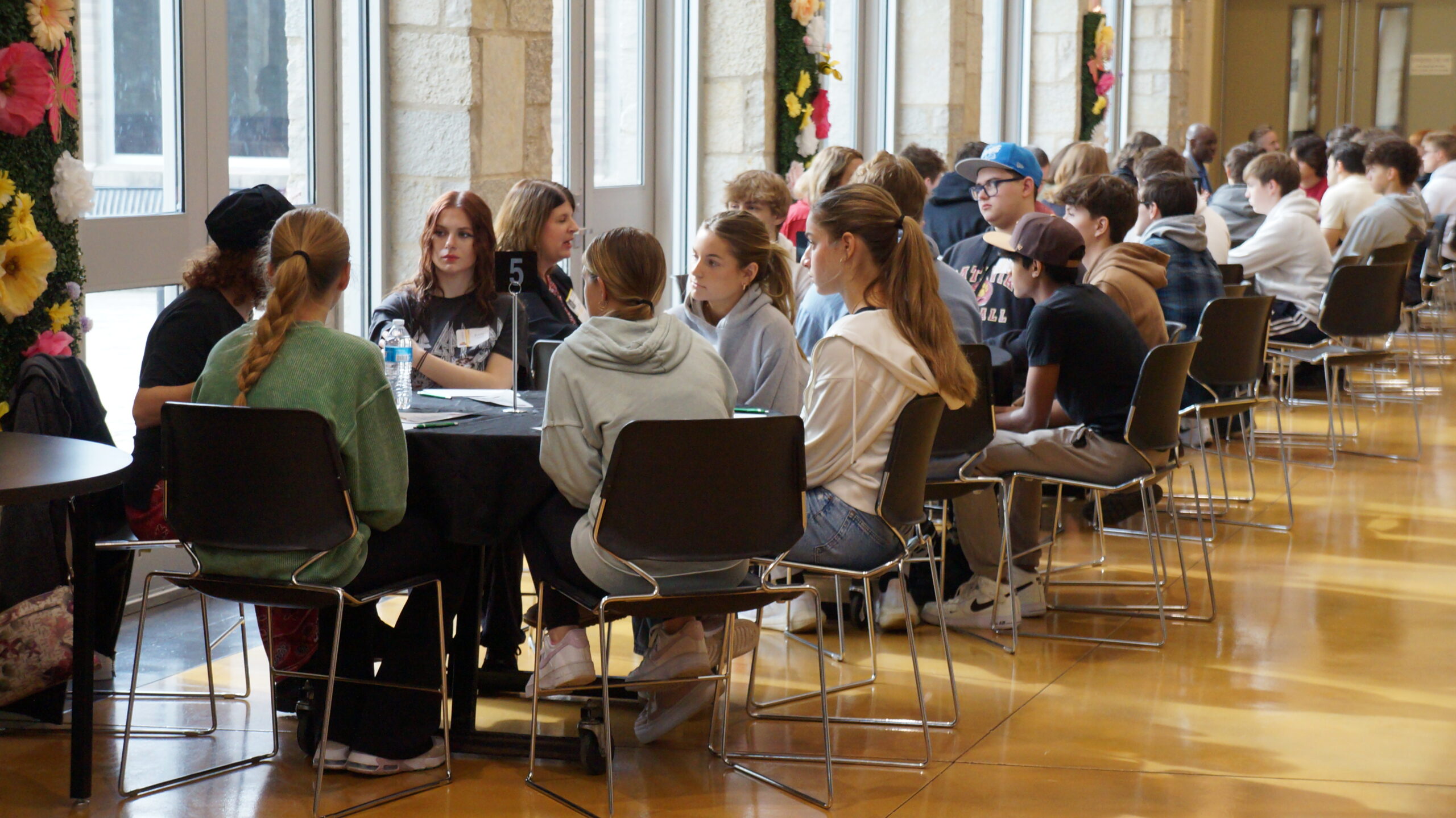 <p>Students Meeting with Business Professionals</p>
