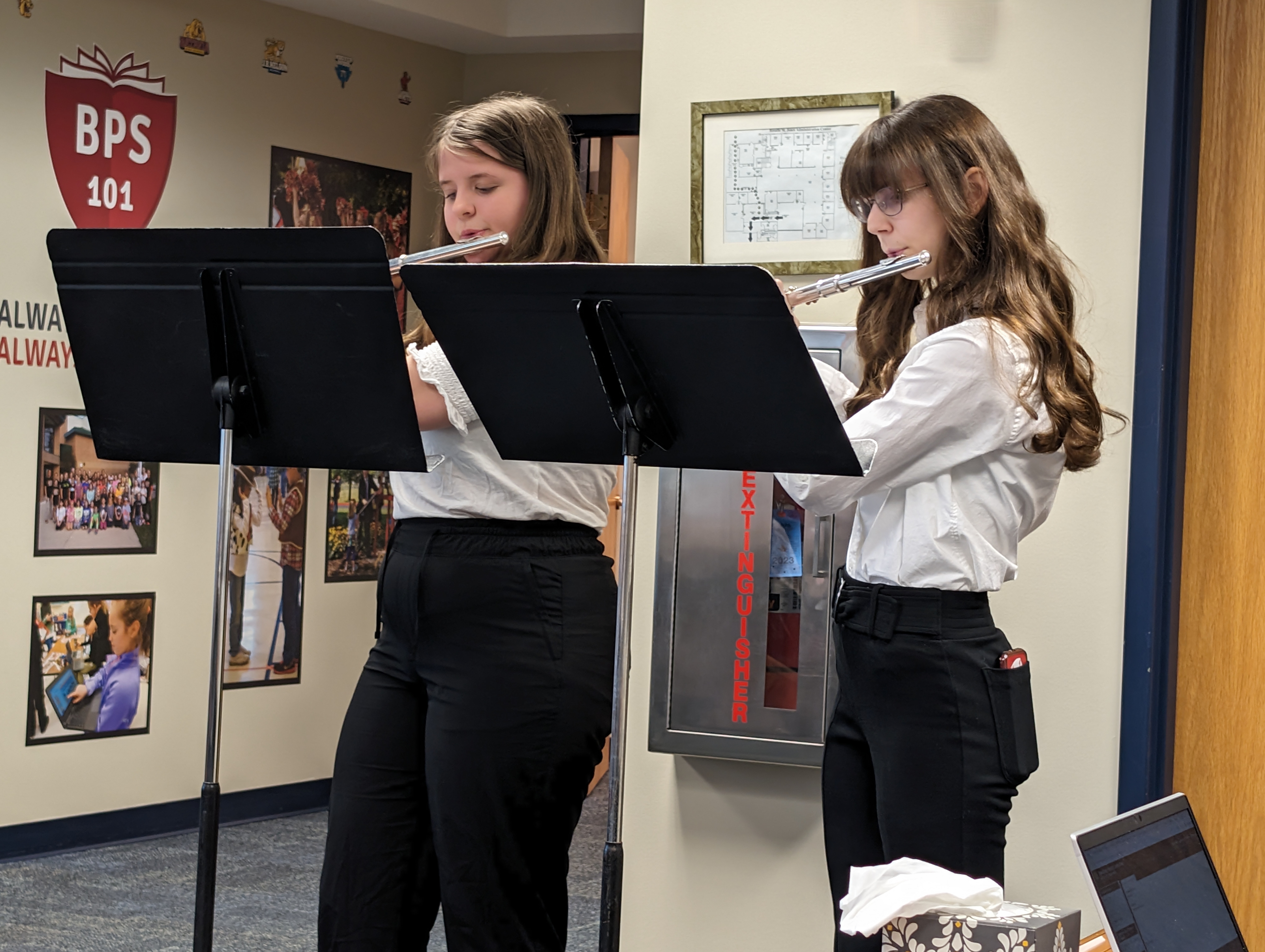 <p>RMS Flutists at April 2024 BOE Meeting</p>
