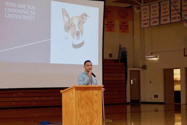 <p>“The voices we listen to determine our future,” said Mr. Vega during his presentation.</p>
