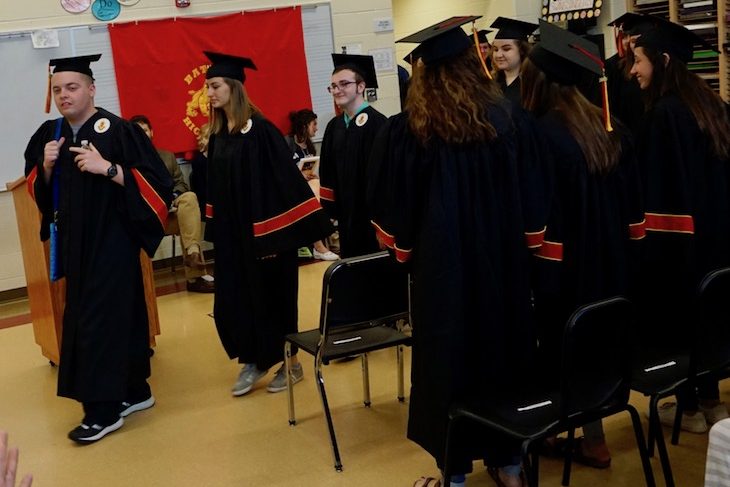 <p>There’s Zach about to get his diploma!</p>
