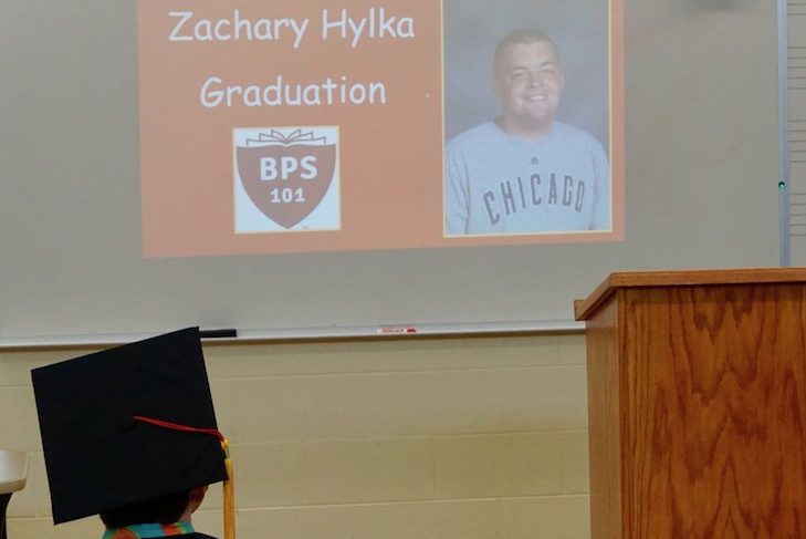 <p>A slideshow played during Zach’s graduation ceremony to showcase his academic, athletic, and musical achievements.</p>
