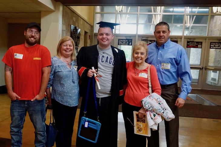 <p>Zach’s parents, brother, and grandmother came to his graduation!</p>
