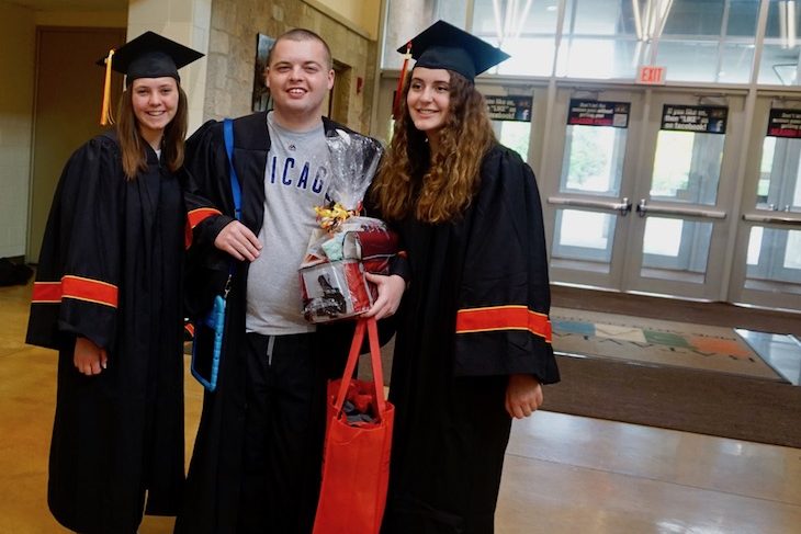 <p>Zach with two of his VTP Peer Partners, Aimee Czekajlo and Brooke Speranza.</p>
