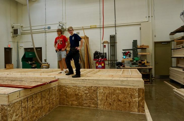 <p>Building Trades II students are building a small-scale structure from the ground up.</p>
